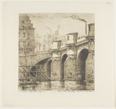 Pont Neuf, Paryż autorstwa Charles Meryon