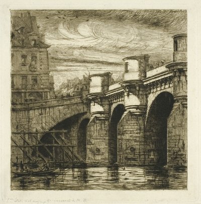 Pont Neuf, Paryż autorstwa Charles Meryon