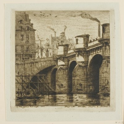 Pont Neuf, Paryż autorstwa Charles Meryon