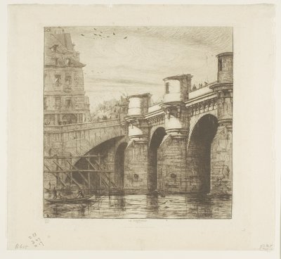 Pont Neuf, Paryż autorstwa Charles Meryon