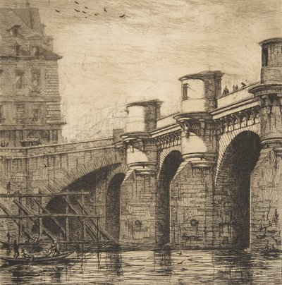 Pont Neuf, Paryż, 1853. autorstwa Charles Meryon