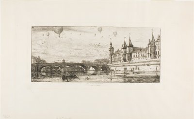 Pont au Change, Paryż autorstwa Charles Meryon
