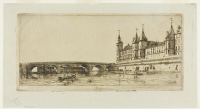 Pont au Change, Paryż autorstwa Charles Meryon