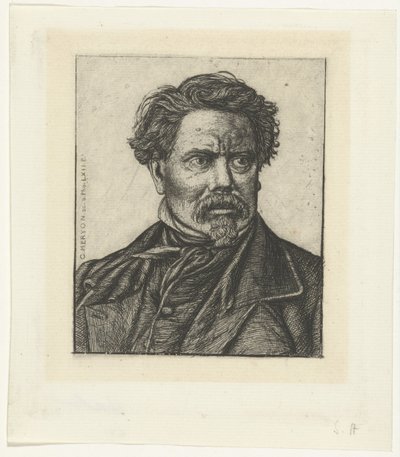 Portret historyka Benjamina Fillona autorstwa Charles Meryon