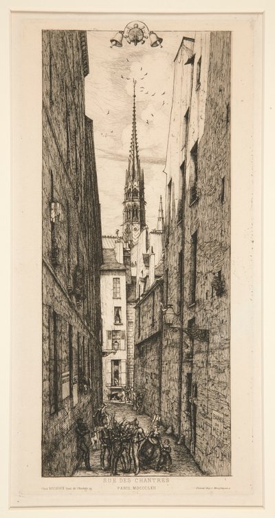 Rue des Chanters autorstwa Charles Meryon