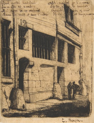 Rue des Bad Garçons, Paryż, 1854. autorstwa Charles Meryon