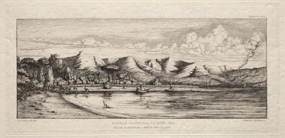Seine Fishing off Charcoal Burners Point, Akaroa, Półwysep Banks, 1845, 1863. autorstwa Charles Meryon