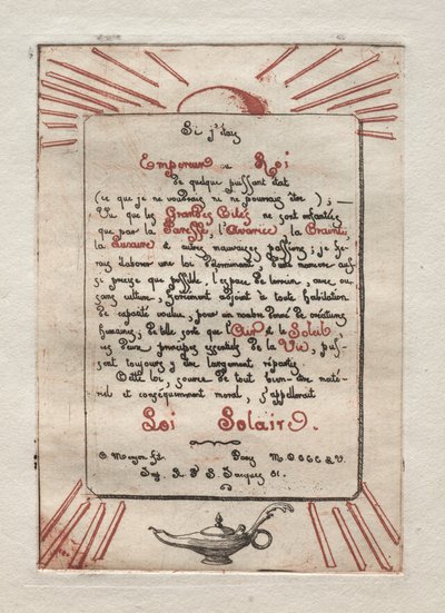 Prawo słoneczne autorstwa Charles Meryon