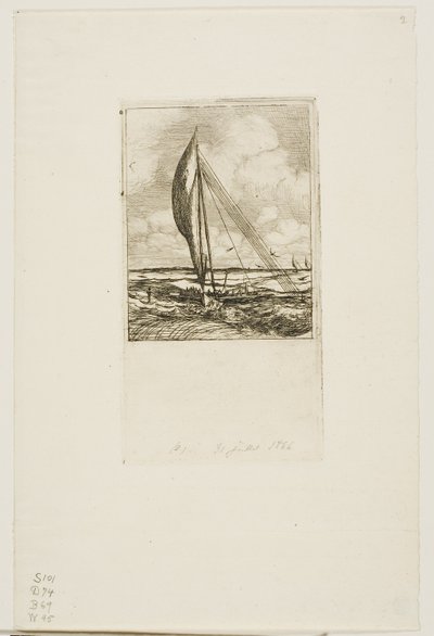 Swift-Sailing Proa, Archipelag Mulgrave, Oceania autorstwa Charles Meryon