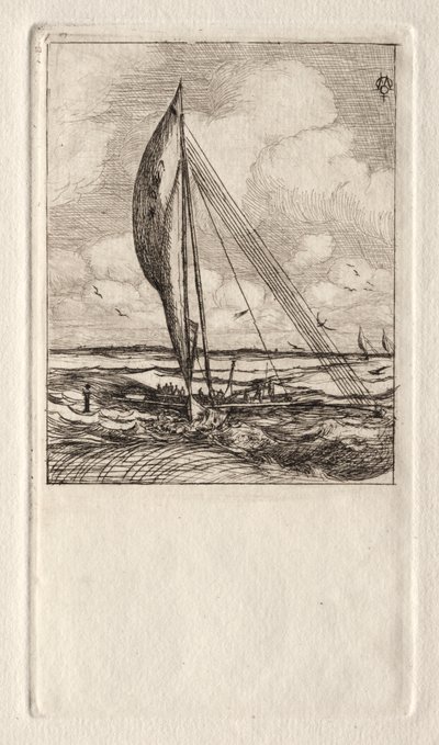 Swift Sailing Proa, Archipelag Mulgrave, Oceania autorstwa Charles Meryon