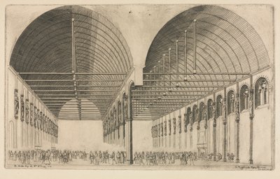 Przedpokój Pałacu Sprawiedliwości, Paryż, 1855. autorstwa Charles Meryon