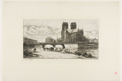 Apsyda Notre-Dame, Paryż autorstwa Charles Meryon