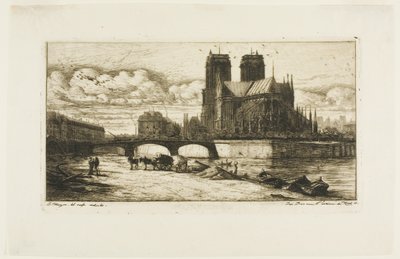 Apsyda Notre-Dame, Paryż autorstwa Charles Meryon