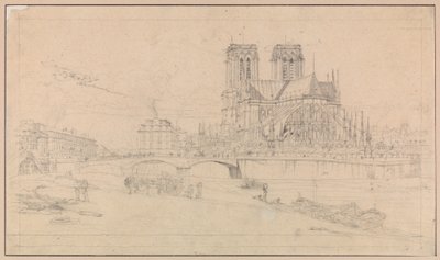 Apsydy katedry Notre-Dame w Paryżu autorstwa Charles Meryon