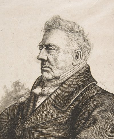 Archeolog bretoński Louis Jacques Marie Bizeul, po fotografii, 1861. autorstwa Charles Meryon
