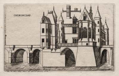 Zamek Chenonceau autorstwa Charles Meryon