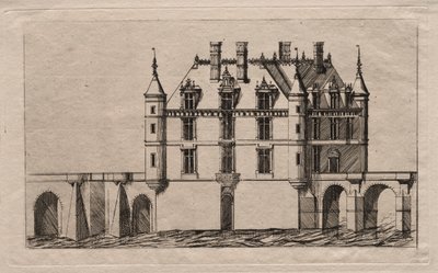 Zamek Chenonceau autorstwa Charles Meryon