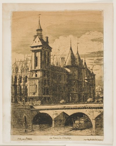 Wieża zegarowa, Paryż autorstwa Charles Meryon
