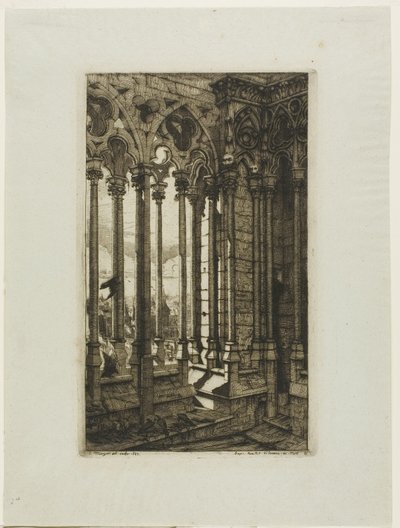 Galeria Notre-Dame, Paryż autorstwa Charles Meryon