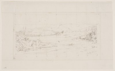 Mała francuska kolonia w Akaroa, 1845 r. autorstwa Charles Meryon