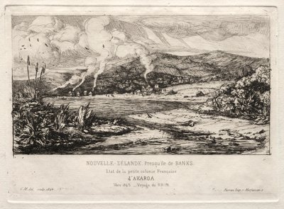 Mała francuska kolonia w Akaroa, 1845, 1865. autorstwa Charles Meryon