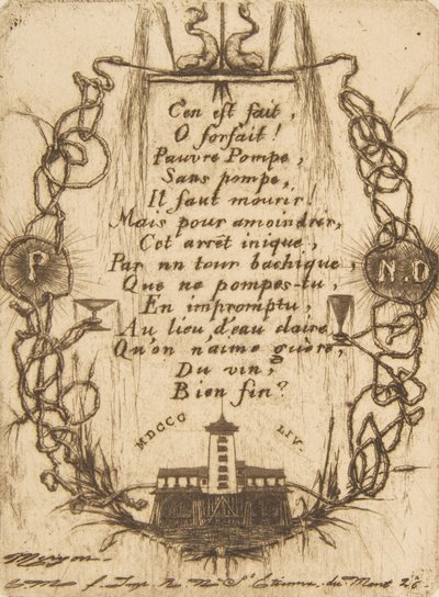 Mały talerzyk Pompka Notre-Dame, 1854. autorstwa Charles Meryon