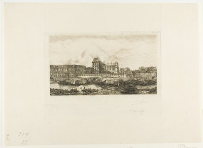 Stary Luwr, Paryż, 1651 autorstwa Charles Meryon