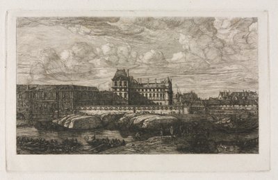 Stary Luwr z obrazu Zeemana, 1651, 1866. autorstwa Charles Meryon