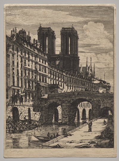 The Petit Pont autorstwa Charles Meryon