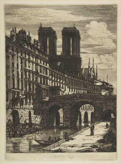 The Petit Pont, Paryż autorstwa Charles Meryon