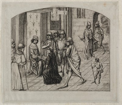Drukowane dzieło autora łacińskiego, Valerius Maximus, przedstawiane królowi Ludwikowi XI, 1860. autorstwa Charles Meryon