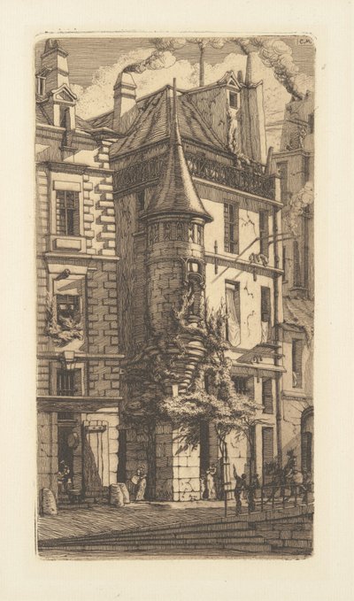 Wieża, Rue de la Tixeranderie autorstwa Charles Meryon