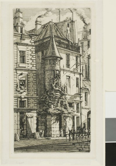 Wieża przy rue de la Tixeranderie. autorstwa Charles Meryon