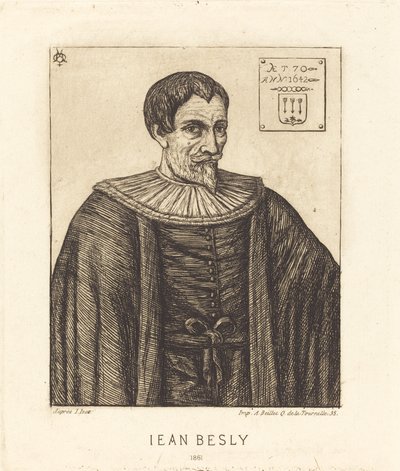 Jean Besly autorstwa Charles Meryon after Jaspar Isacsz