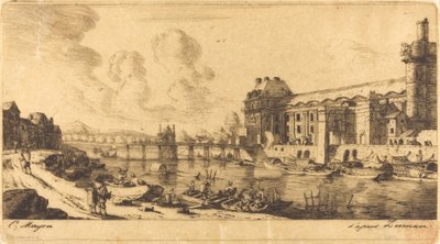 Pawilon Tysiąca. i część Luwru autorstwa Charles Meryon after Reinier Nooms, called Zeeman