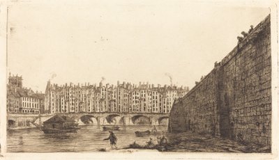 Pont-au-Change, Paryż, ok. 1784 r. autorstwa Charles Meryon after Victor Jean Nicolle