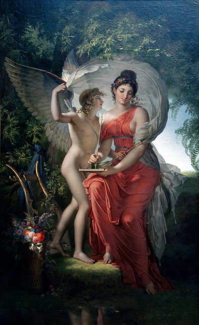 Erato, muza poezji lirycznej autorstwa Charles Meynier