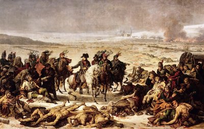 Napoleon na polu bitwy pod Eylau, 9 lutego 1807 autorstwa Charles Meynier