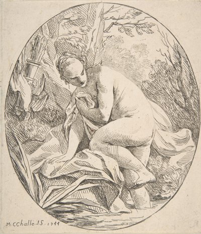 Diana w Łaźni, 1744. autorstwa Charles Michel Ange Challe
