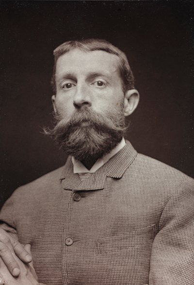 Album Artistique et Biographique, 5 rok, Salon 1885; portret amerykańskiego artysty Edwina Lorda Weeksa (1849-1903). autorstwa Charles Michelez