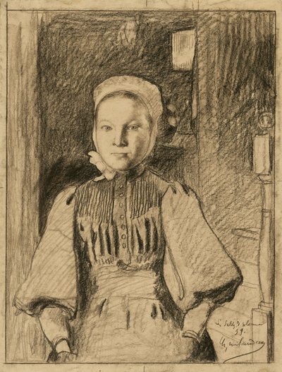 Młoda wieśniaczka z Wandei autorstwa Charles Milcendeau
