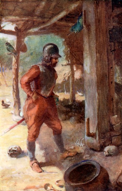Kapitan Kolumba w wiosce Karaibów autorstwa Charles Mills Sheldon