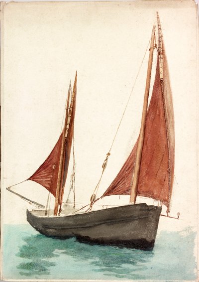 Łódź rybacka (kolor nadwozia) autorstwa Charles Napier Hemy