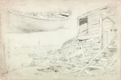 Studia (kolor ciała i ołówek na papierze) autorstwa Charles Napier Hemy