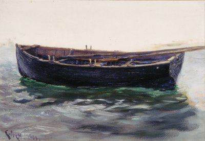 Study of Boat (olej na papierze (wklejony na kartę)) autorstwa Charles Napier Hemy