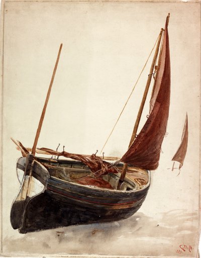 Studium łodzi (kolor nadwozia) autorstwa Charles Napier Hemy