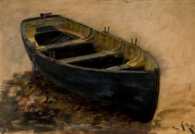 Studium łodzi, 1901 (olej na papierze) autorstwa Charles Napier Hemy