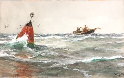 Czerwona Boja (bc i wc na karcie) autorstwa Charles Napier Hemy