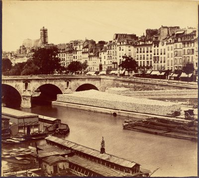 [Most Marie i nabrzeża Celestins, widziane z nabrzeża d’Anjou] autorstwa Charles Nègre