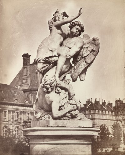 Statua Tuileries: G. Marsy i A. Flamen: Boreas porywający Orythia autorstwa Charles Nègre